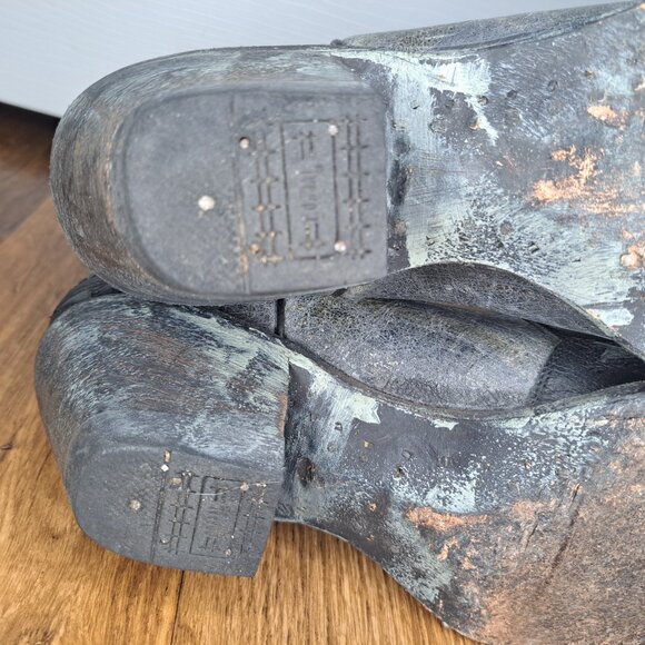 Corral Distressed Black Embellished Cowboy Boots Size 8.5 - Picture 5 of 7